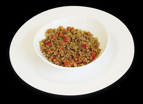 Buckwheat with red sauce