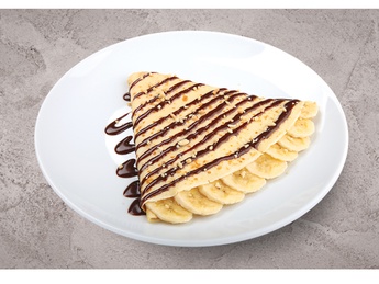 Pancake with nutella and banană