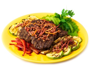 Beef fillet with vegetables