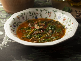 Minestrone with veal