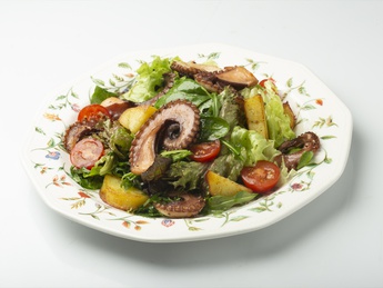 Salad with potatoes and octopus