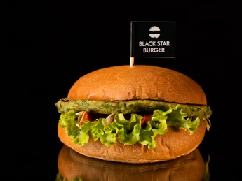 VEGA burger with falafel