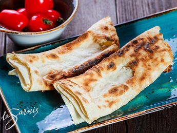 Grilled lavash with cheese
