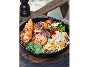 Moroccan-style chicken and couscous