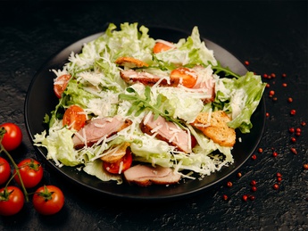 Caesar salad with duck