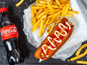 Классический  хот-дог + Coca-cola