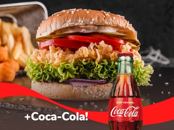 Куриный бургер +Coca-Cola 0.33l