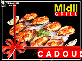 Yum Yum Sushi gigves grilled mussels