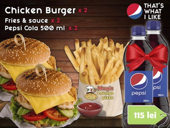Combo Double Chicken Burger
