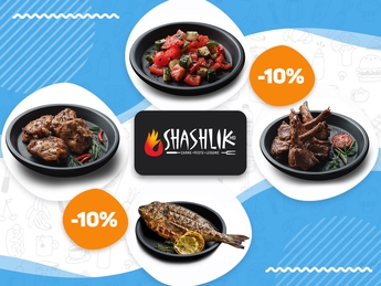 Shashlik.md gives a discount on ordering 5 servings.